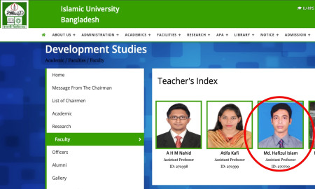 IU Fails to Remove Fired Professor Hafiz from Website