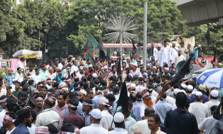 Teachers Return to Shaheed Minar After Black Flag Rally Over Salary Demands