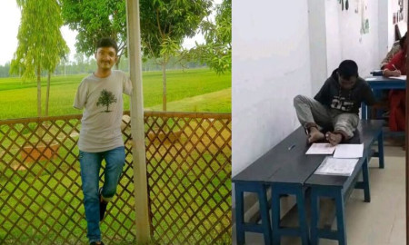 পা দিয়ে লিখে বিশ্ববিদ্যালয়ের ভর্তি পরীক্ষায় ১৯২তম মানিক