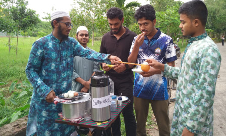 ক্লাসের ফাঁকে ব্যতিক্রমী উদ্যোগ শাবিপ্রবির শিক্ষার্থীদের