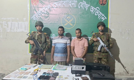মেশিন বসিয়ে ডলার ও নোট ছাপাচ্ছিলেন তারা