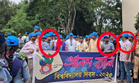 রাজনীতি নিষিদ্ধ ক্যাম্পাসে ছাত্রদলকে নিয়ে কুবি প্রশাসনের র‍্যালি, শিক্ষার্থীদের ক্ষোভ