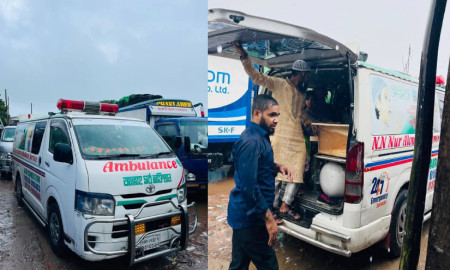 ভোলার সঙ্গে নৌ যোগাযোগ বন্ধ, ফেরিঘাটে লাশবাহী গাড়ি ও অ্যাম্বুলেন্স আটকা