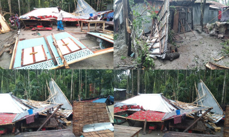 সাগরে নিম্নচাপের প্রভাবে লালমোহনে ব্যাপক ক্ষয়ক্ষতি