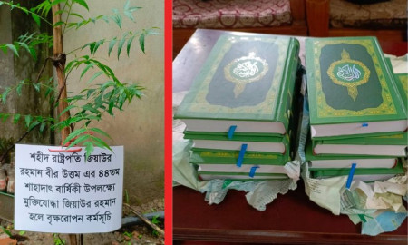 ছাত্রদলের উদ্যোগে ঢাবির হলে কোরআন বিতরণ ও বৃক্ষরোপণ কর্মসূচি