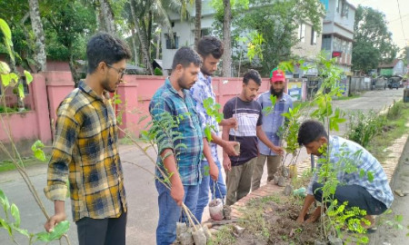 বিশ্ব পরিবেশ দিবসে বাগেরহাট ছাত্রদলের বৃক্ষরোপণ কর্মসূচি