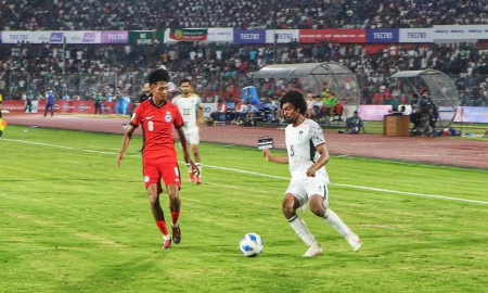 হামজার অ্যাসিস্টে রাকিবের গোল, ব্যবধান কমাল বাংলাদেশ