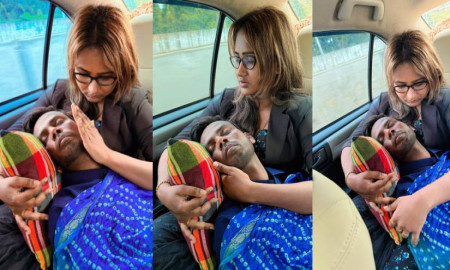 অভিমান ভুলে হিরো আলমের পাশে রিয়া মনি