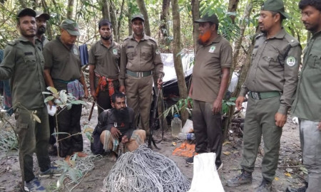 সুন্দরবনে ৩০০ ফাঁদসহ হরিণশিকারি আটক