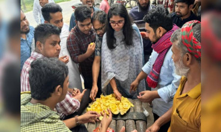 নাহিদ-সারজিস-জারাদের কাঁঠালে আপ্যায়ন কৃষকের