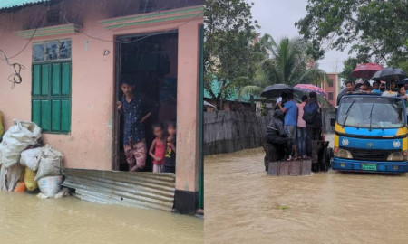 দুর্যোগে বিপর্যস্ত ফেনী, বন্যায় ক্ষতিগ্রস্ত হাজারো মানুষ