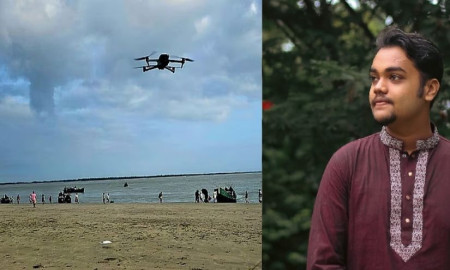 বিষাদে ভরা সমুদ্রদর্শন: ড্রোন উড়িয়ে খোঁজা হচ্ছে নিখোঁজ চবি ছাত্র অরিত্রকে