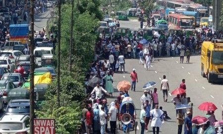মহাখালী-এয়ারপোর্ট রোড অচল