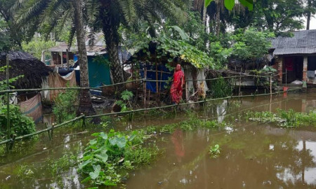 টানা বৃষ্টিতে অভয়নগরের ভবদহে আবারও জলাবদ্ধতা