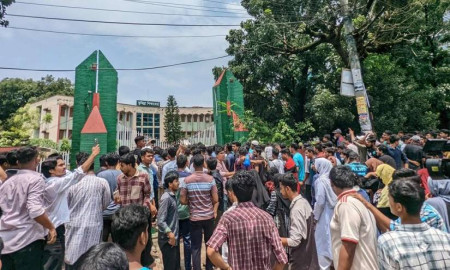 শিক্ষা উপদেষ্টার পদত্যাগ দাবিতে জেলায় জেলায় বিক্ষোভ