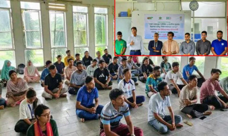 ডিআইইউতে শিক্ষার্থীদের শারীরিক ও মানসিক সুস্থতা নিশ্চিতে ইয়োগা কর্মশালা