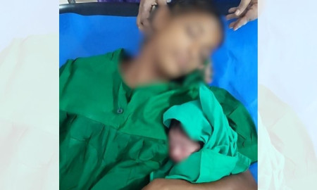 রাস্তায় ফুটফুটে কন্যা সন্তান প্রসব মানসিক ভারসাম্যহীন নারীর