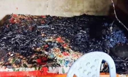 স্ত্রীকে তালাবদ্ধ করে পুড়িয়ে হত্যা, স্বামী পলাতক