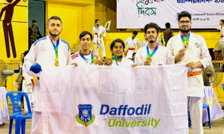 সোতোকান কারাতে চ্যাম্পিয়নশিপে ড্যাফোডিল ৫ শিক্ষার্থীর ৬ পদক জয়
