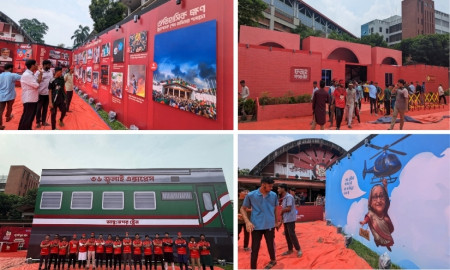 ফ্যাসিবাদের পতনের বর্ষপূর্তিতে টিএসসিতে চলছে শিবিরের ৩ দিনব্যাপী কর্মসূচি