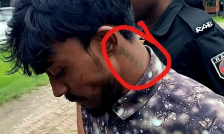 সাংবাদিক তুহিন হত্যার আসামি স্বাধীনের ঘাড়ে ট্যাটু— লেখা ‘ডেঞ্জার’
