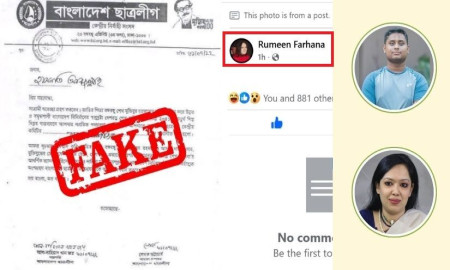 ছাত্রলীগের কমিটিতে হাসনাতের পোস্টের সেই ভুয়া প্যাড শেয়ার করলেন রুমিন ফারহানা