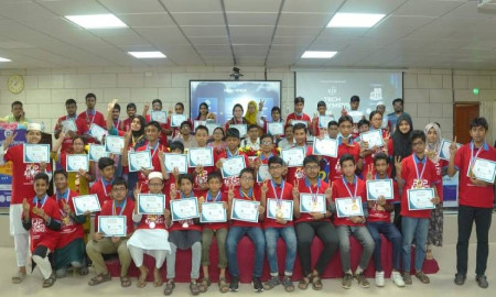 রাজশাহীতে স্কুলশিক্ষার্থীদের নিয়ে আরজেপি টেক অলিম্পিয়া অনুষ্ঠিত