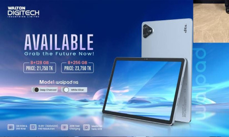 ওয়ালটনের নতুন প্রিমিয়াম অ্যান্ড্রয়েড ট্যাব বাজারে