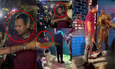 গণঅধিকার পরিষদের নেতাকে বেধড়ক পেটানো লাল টি-শার্ট পরা ব্যক্তি কে?