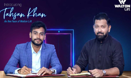 ওয়ালটন লিফট-এর ব্র্যান্ড অ্যাম্বাসেডর হলেন তাহসান