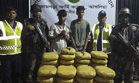 আশুলিয়ায় ২৫ কেজি গাঁজা উদ্ধার, নারীসহ গ্রেপ্তার ৩