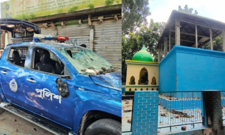 রাজবাড়ীতে মাজারে হামলা ও পুলিশের গাড়ি ভাঙচুরের ঘটনায় গ্রেপ্তার ৫