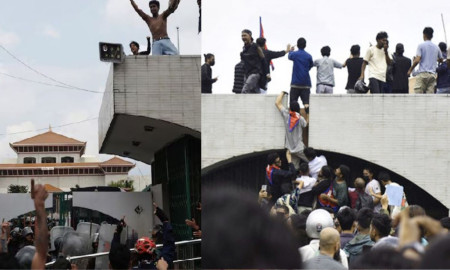 বিক্ষোভে উত্তাল নেপাল, পার্লামেন্টে ঢুকে পড়েছে ছাত্র-জনতা