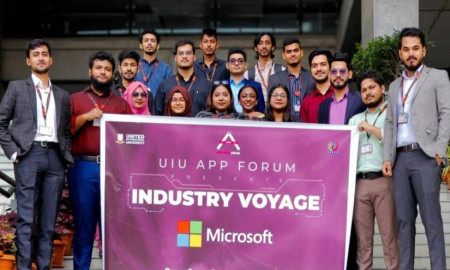 ইউআইইউ শিক্ষার্থীদের মাইক্রোসফটের বাংলাদেশ অফিস পরিদর্শন