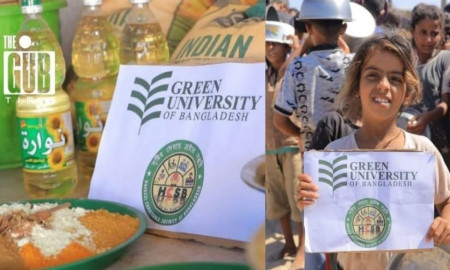 গাজার মানুষের জন্য ত্রাণ পাঠাল গ্রিন ইউনিভার্সিটি