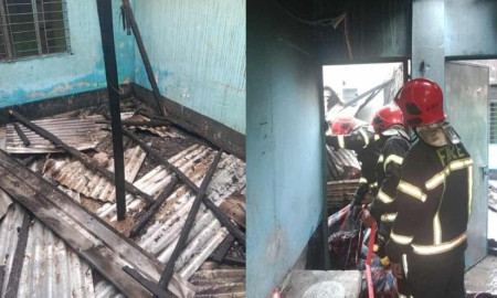 সিলিন্ডারের লিকেজ থেকে বাড়িতে আগুন