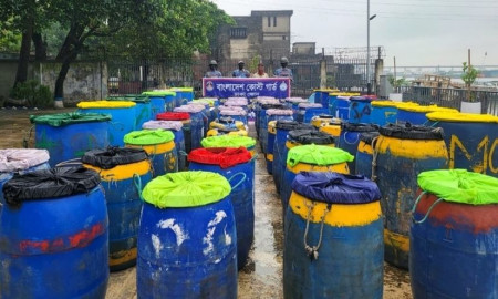 নারায়ণগঞ্জে ২ কোটি টাকা মূল্যের অবৈধ চিংড়ির রেণু জব্দ