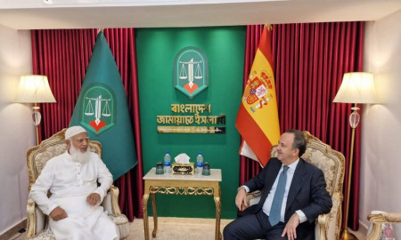 জামায়াত আমিরের সঙ্গে স্প্যানিশ রাষ্ট্রদূতের সাক্ষাৎ