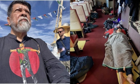 শেষ যাত্রী হওয়ায় জায়গা হয়নি জাহাজে, গেটেই ঘুমিয়ে পড়লেন শহীদুল আলম