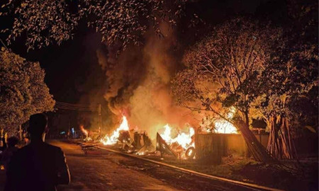 খাগড়াছড়ির গুইমারায় ভয়াবহ অগ্নিকাণ্ড