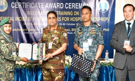 রাসায়নিক দুর্ঘটনার চিকিৎসায় দক্ষতা বৃদ্ধিতে রাজধানীতে আন্তর্জাতিক প্রশিক্ষণ কর্মশালা