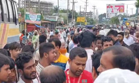 ময়মনসিংহ-ঢাকা মহাসড়কে প্রায় ৬ ঘণ্টা পর যান চলাচল শুরু