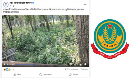 রাবিতে খাবার বিতরণের ছবিকে অস্ত্র বিলি বলে প্রচার: পুলিশ