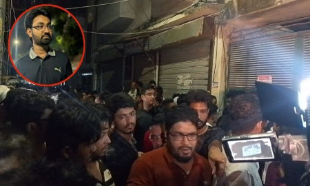 বাইরে শিক্ষার্থীরা, ভেতরে ছাত্রীর পরিবারকে ডিসি, এসি ও ওসির জিজ্ঞাসাবাদ