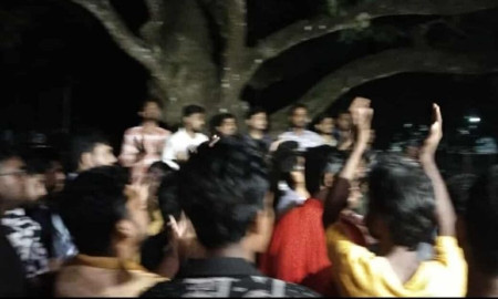 ছাত্রদল নেতা জুবায়েদ হত্যার বিচার দাবিতে রাবিতে বিক্ষোভ