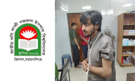 সিএনজির ধাক্কায় নজরুল বিশ্ববিদ্যালয়ের শিক্ষার্থী আহত