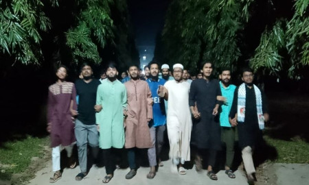 ইসকন নিষিদ্ধের দাবিতে জাবিপ্রবিতে বিক্ষোভ মিছিল