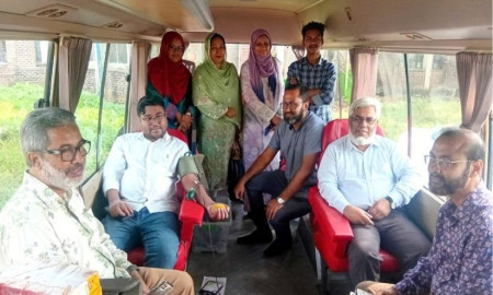 শাবিপ্রবি ছাত্রদলের উদ্যােগে স্বেচ্ছায় রক্তদান কর্মসূচি