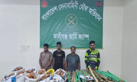 বিএনপির দুপক্ষের উত্তেজনা, সেনা অভিযানে মারামারির সরঞ্জামসহ আটক ৪