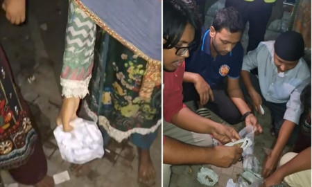 গাঁজাসহ নারী ও শিশু আটক করে পুলিশে দিলেন ডাকসু নেতারা